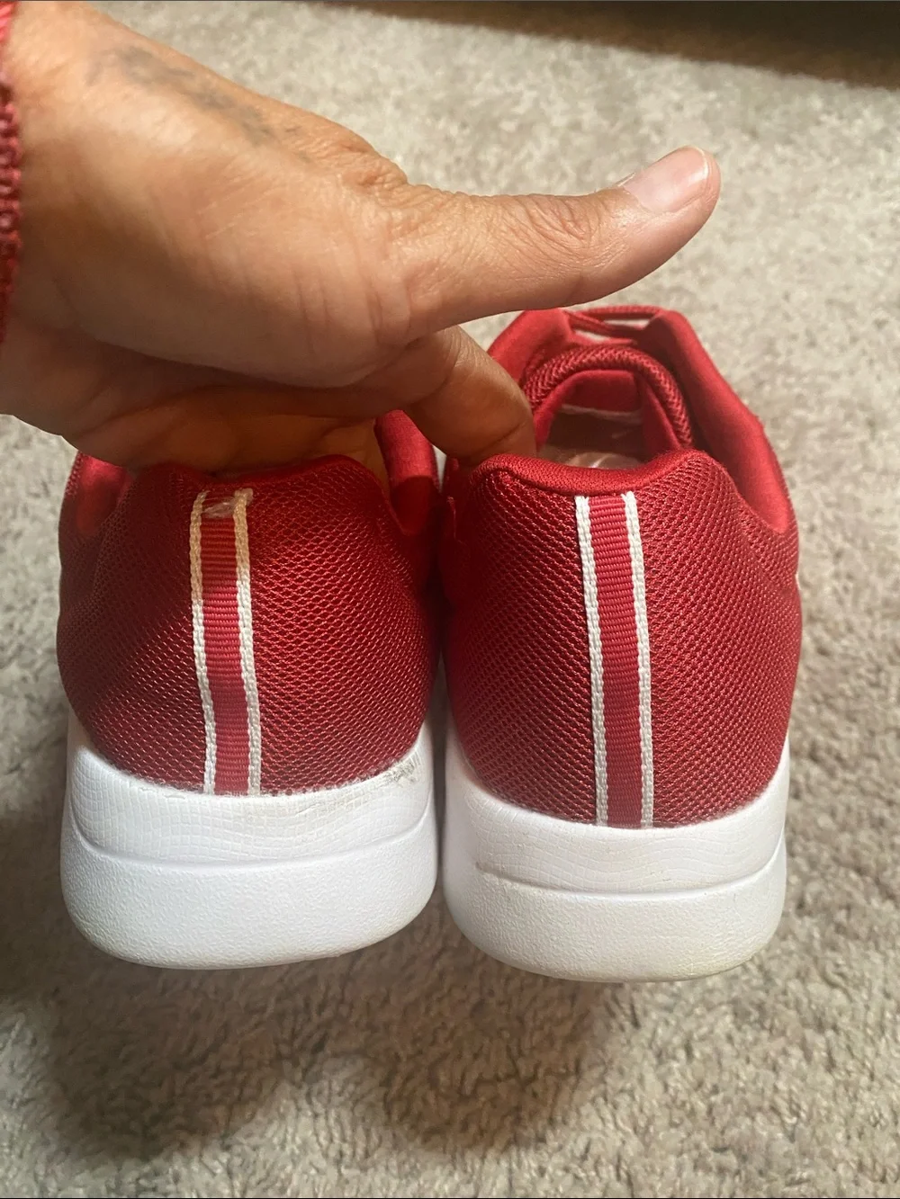 Athletic Works Red Running Sneakers with White Accent men’s 9